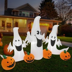 7.55FT Halloween Inflatable Decorations Inflatable w/ Led Lights Free Stand GIFT