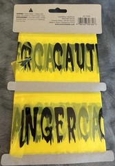 Halloween Party Decorations – 2 Pks – 3 Inch x 40 FT. Caution & Dangerous . NOS
