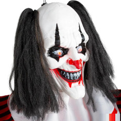 3 Ft. 3″ Animated Light-Up Hanging Singing Clown on a Swing Halloween Decoration