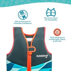 New SWIMSCHOOL Neoprene Premium Swim Trainer Vest – Medium/Large Up to 50 Lbs…