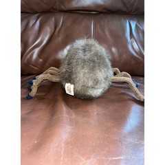 Creepy Cute Plush Spider Toy Red Bow Eyes Tongue Halloween Decor