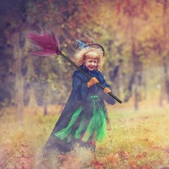 Halloween Witch Plastic Brooms Kids Flying Broomstick Cosplay Decoration Party