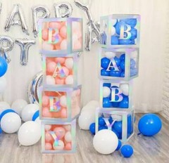 BABY Balloon Iridescent Boxes Baby Shower Decoration