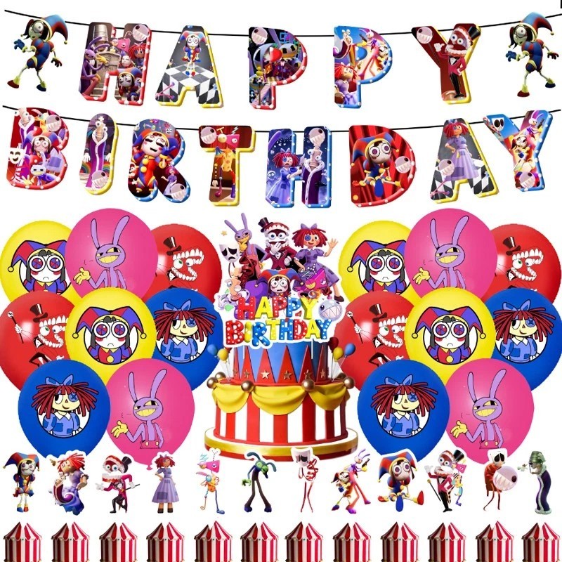 The Amazing Digital Circus Birthday Party Decor Banner Balloons Baby Shower Gift
