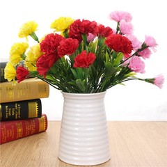 10 Heads Artificial Carnation Home Decor Multi Color Beauty Silk Fake Flower