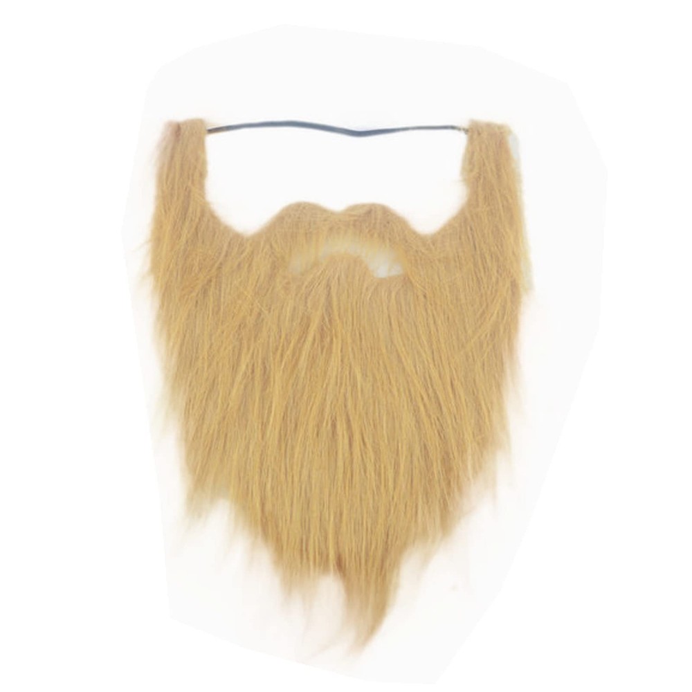 FAKE BEARD AND MUSTACHE COSTUME SET BROWN HALLOWEEN PARTY FESTIVAL ACCESSORY
