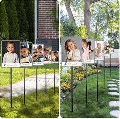 2026 Graduation Decorations– K–12 Photo Display Yard Signs with Stakes, Schoo.