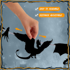 4 Pcs Black Dragon Party Banner Hanging Dragon Decor Birthday Supplies 32 Black