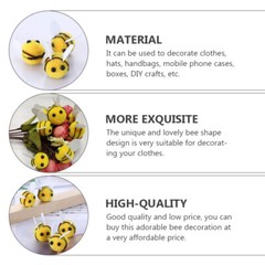 50pcs Bee Decorations Baby Room Decor Felt Miniature Wool Felt Bees