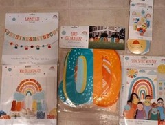 Sunshine And Rainbows Party Birthday Bundle Scene Setter Banner Yard Wall Decor
