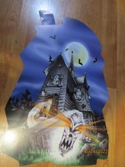 Vintage 1998 Paper Fantasies Haunted House Die cut Cutout Decoration 16″x 11″