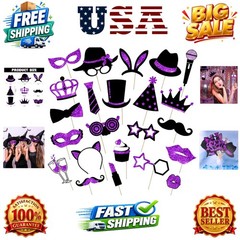 24 Pcs Funny Photo Booth Props Birthday Wedding Family Class Reunion Prom Dis…