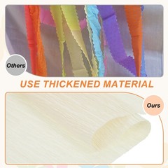 2Pcs Crepe Paper 7.9ft Long 20 Inch Wide Milk White Crepe Paper Roll