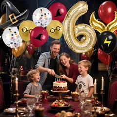 40-inch Number Magic Wizard School Balloons, Magic Wizard Themed Party Decora…