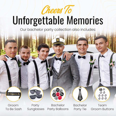 Brosash Funny Bachelor Party Decorations (Gold Bachelor Banner, Bachelor Sash, 1