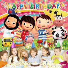 Little Baby Bum Party Decorations Happy Birthday Backdrop Banner Vinyl 5*3ft