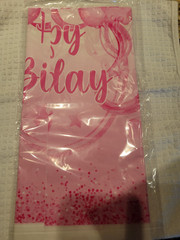 Pink Bow Birthday Decorations for 24 Guests – Plates, Napkins, Forks, Cups, etc.
