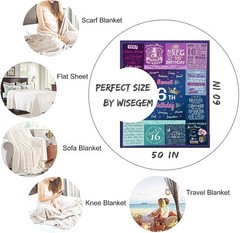 Cozy 16th Birthday Blanket – Ideal Fleece Gift for Girls, Lightweight & Compact