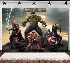 Avengers superhero Birthday Party Backdrops Banner Photo Background Decorations