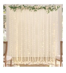 LED USB Curtain String Lights Backdrop, Warm White, Party Birthday Wedding
