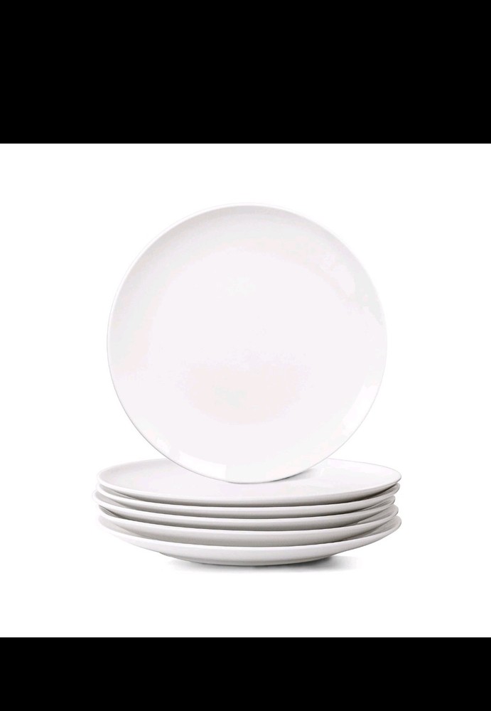 YALONG White Dinner Plates Set of 6, 10 Inch Ceramic – 10 inch,