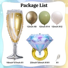Balloons Engagement Proposal Party Decor Champagne Foil Wedding Supplies