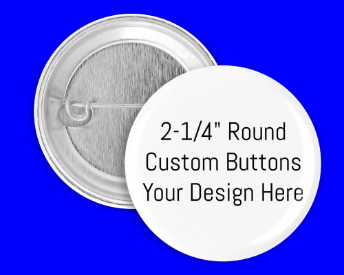 CUSTOMIZED PERSONALIZED 2 1/4″ ROUND BUTTON PIN BADGE FAVOR YOUR DESIGN SET OF 2