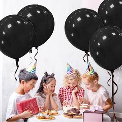 18 Inch Black Balloons 12 Pack Large Latex Party Balloons Round Helium Balloo…