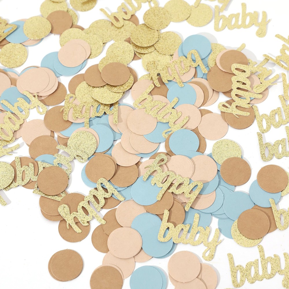 280 PCS Blue ‘Oh Baby’ Confetti for Gender Reveal Party Supplies Baby Shower
