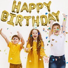 Globos Decoraciones Negras y Doradas De Cumpleaños Para Fiestas Hombre Mujer Set