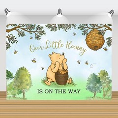 Vintage Pooh Bear Backdrop Decorations Classic Winnie Background