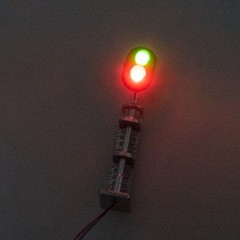 N Scale Model Train Signals 3pcs of Dual LED Block Lights for Railroads