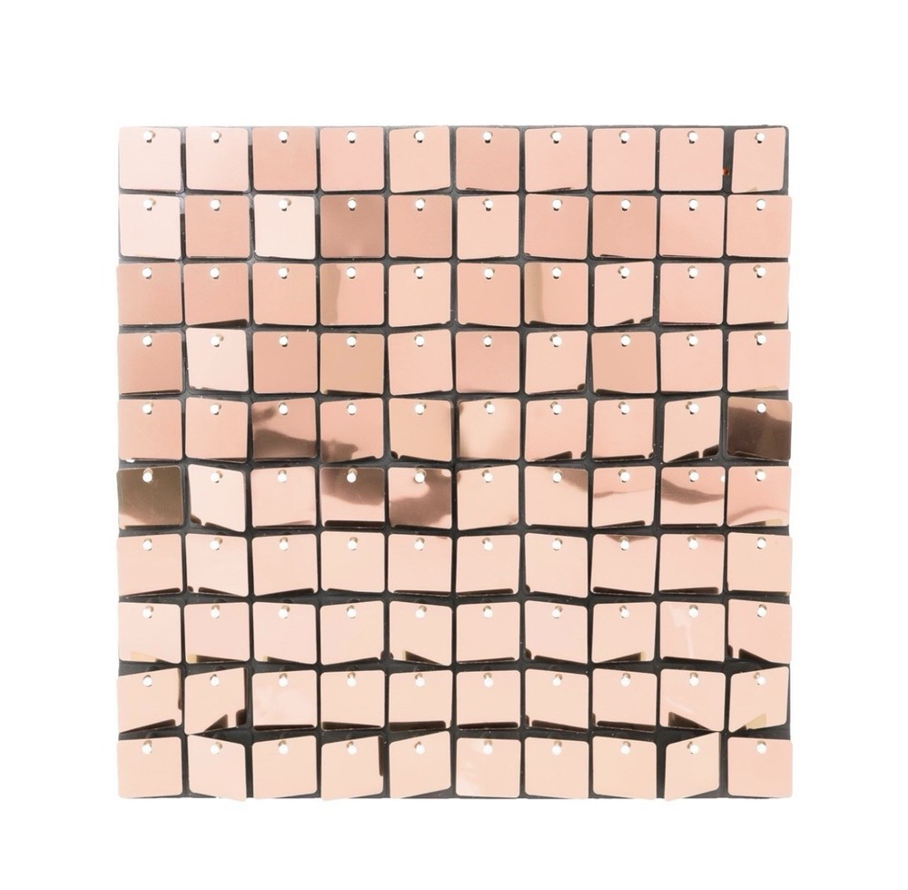 30 Piece Rose Gold Shimmering Wall Backdrop For Birthday Decoration