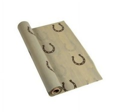 Fun Express Plastic Tablecover Roll, 80 Length x 40″ Width, Brown Horseshoes