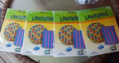 Retro Tiki Luau Hanging Paper Decor 8 Colorful Party 4 Packs