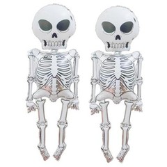Large Spooky Mylar Life Skeleton Balloons 34×62 Inches – 2 Pieces
