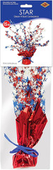 Patriotic Star Gleam ‘N Burst Centerpiece, 15” – Metallic USA 4Th of July