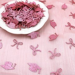200 PCS Pink Bow Graduation Confetti Class Of 2026 Congrats Grad Table Decor