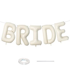 40 Inch Beige BRIDE Balloons Bachelorette for Bridal Shower, Cream White Sand…