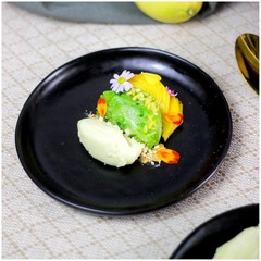 RoRo 7″ Hand Made Ceramic Appetizer Plates – Matte 7 inches, Black