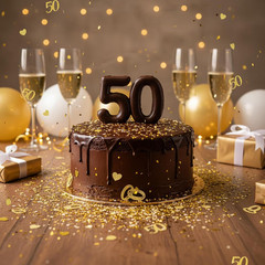 200Pcs 50Th Anniversary Decorations, 50Th Wedding Anniversarys Decorations, Gold