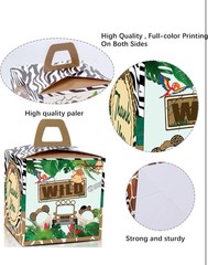 24 Pcs Jungle Mouse Safari Party Gift Boxes, Mouse Safari Birthday Party