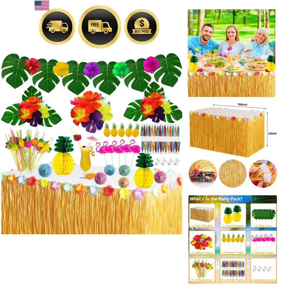 Tropical Luau Party Decorations Set Hawaiian Beach Theme Party Favors Luau Pa…
