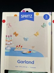 Lot of 2 Target Spritz Spring Pastel Bows Garland 5′ Each Princess Party Girl