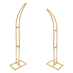 2Pcs Metal Wedding Arch Backdrop Flower Stand Balloon Stand Party Event Decor