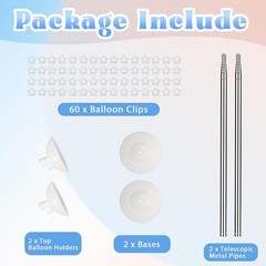 Balloon Column Stand for Floor Set of 2, Adjustable Balloon Arch Stand Balloon T