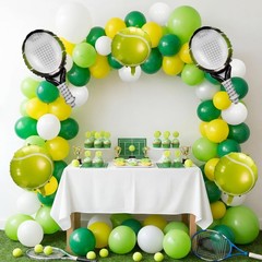 108 Pcs Tennis Party Decorations Tennis Balloon Arch Garland Kit White Green …