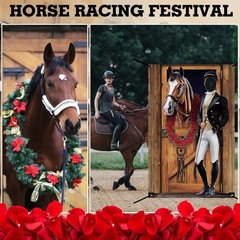 Multi-Purpose Horse Racing Photography Banner – Derby Party Essentials 6 x 4 ft