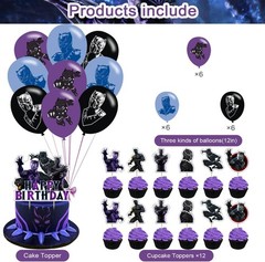 Panther of Black Party Decorations,Panther of Black Party Supplies Includes B…