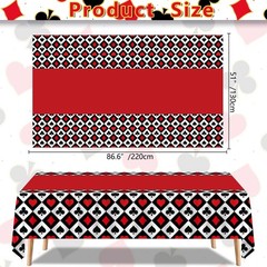 4 Pack Poker Tablecloth Casino Theme Party Tablecloth Las Vegas Table Cover P…